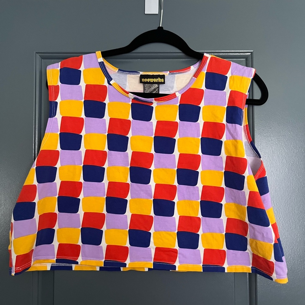 Nooworks GRID Print Summer Tank Top 3x